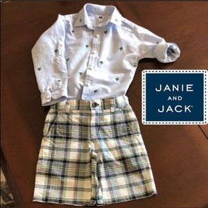 Janie and Jack T-shirt and short size 4